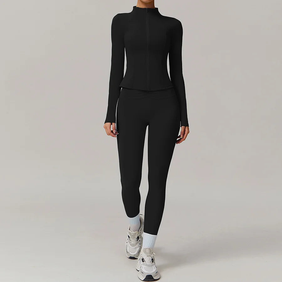 2-pakning treningssett – topp, vest og høytlivs tights. Perfekt for trening!