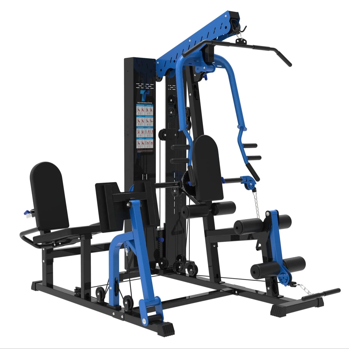 Hjemmegym multifunksjonell enkeltstasjon med vektstakk.