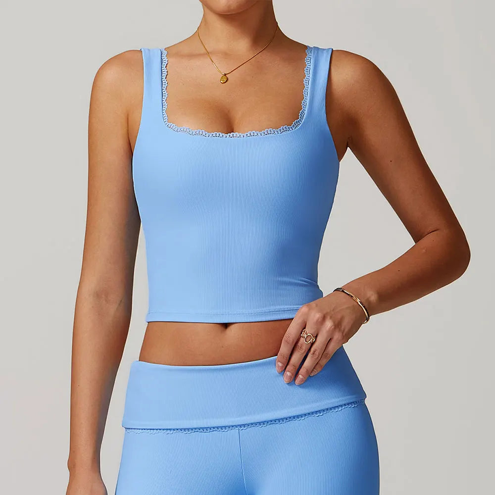 Trenings-BH og Tank Top – elastisk, komfortabel og støtabsorberende for høyintensiv trening!